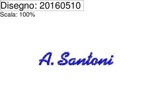 Icona Programma di ricamo richiesto A.Santoni su base cm.5