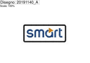 Miniatura Programma di ricamo patch Logo SMART  cm. 7 x 3