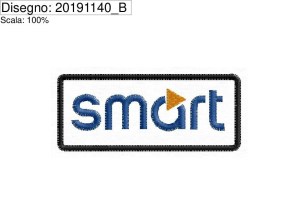 Miniatura Programma di ricamo patch Logo SMART  cm. 9 x 4