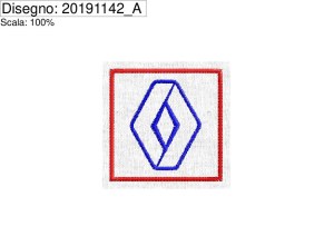 Miniatura Programma di ricamo Logo RENAULT cm. 5 x 5