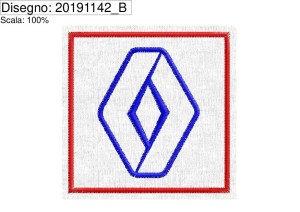 Miniatura Programma di ricamo Logo RENAULT cm. 8 x 8