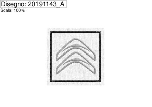 Miniatura Programma di ricamo Logo CITROEN cm. 5 x 5