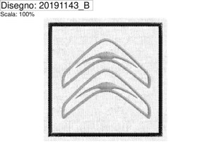 Miniatura Programma di ricamo Logo CITROEN cm. 8 x 8