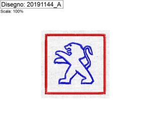 Miniatura Programma di ricamo Logo PEUGEOT cm. 5 x 5