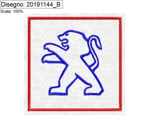 Miniatura Programma di ricamo Logo PEUGEOT cm. 8 x 8