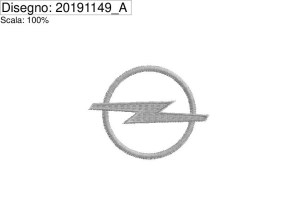 Icona Programma di ricamo Bollo OPEL diametro cm. 6