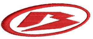 Icona File ricamo logo BETA su base cm.8