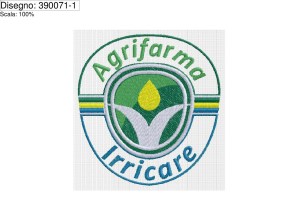 Icona ricamo logo ovale Agrifarma a punto vuoto