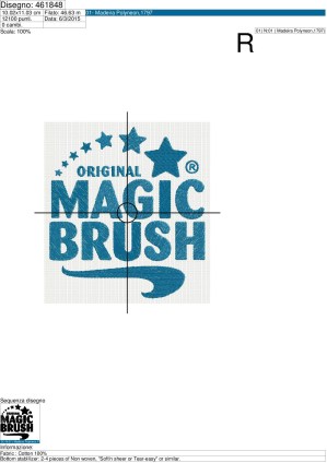 Foglio di lavorazione ricamo MAGIC BRUSH su base cm.10