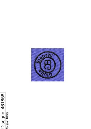 RICAMO Logo tondo Giulio Bianchi diam. 3 cm