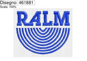 Icona ricamo Logo RALM su base cm.6,50