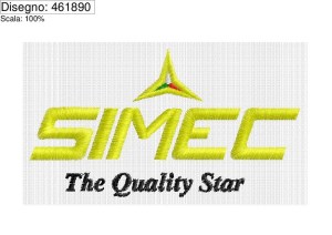 Icona  ricamo SIMEC the quality star su base cm.12