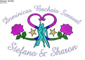 Icona formato A4 ricamo Logo Stefano&Sharon su base cm.28