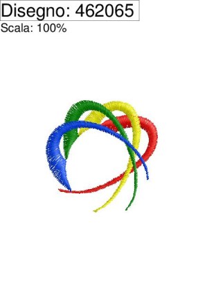 Foglio di lavorazione Ricamo Logo sole 4 colori altezza cm.4