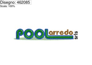 Icona file di ricamo POOL arredo su base cm.10
