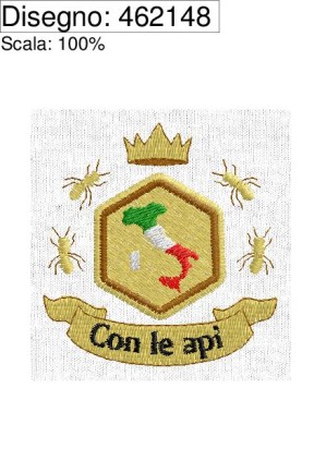Icona Programma di ricamo Logo ITALIA con le Api