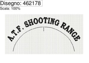 Icona ricamo CURVATO A.T.F. SHOOTING RANGE