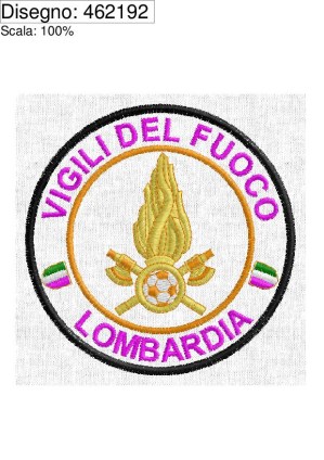 Icona Programma di ricamo LOGO Vigili del fuoco diam.85 mm.