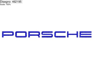 Icona Programma di ricamo scritta PORSCHE su base cm.20