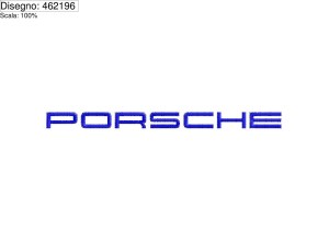 Icona Programma di ricamo scritta PORSCHE su base cm.15