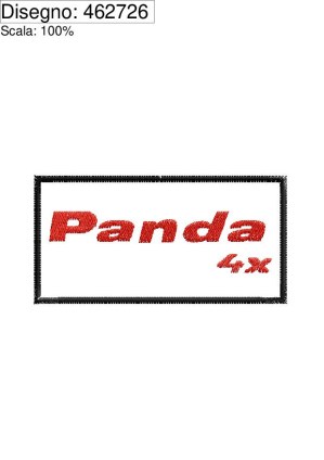 Miniatura Programma di ricamo Logo PANDA 4X cm. 8 x 4