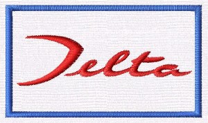 Miniatura programma di ricamo Logo  Delta cm. 7.5 x 4.5