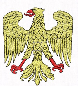 Miniatura file per macchina da ricamo Aquila friuli cm. 7 x 6
