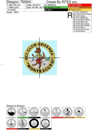 ricamo patch sci club cosenza MONTESCURO