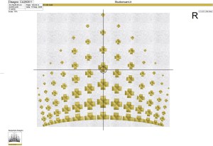 Foglio di lavorazione Mitria con croci in progressione