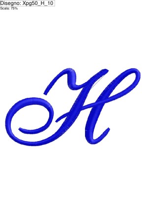 ICONA Iniziale lettera (H) su altezza cm.10
