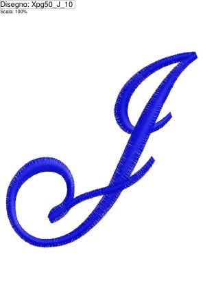 Icona Iniziale lettera (J) su altezza cm.10