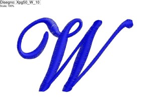 Icona Iniziale lettera (W) su altezza cm.10 