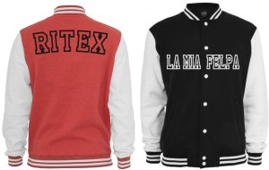 FELPE RICAMATE CON LETTERONE COLLEGE