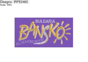 Programma ricamo scritta BANSKO da cm. 9