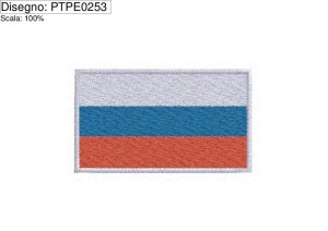 Ricamo Patch bandiera russa 80x47 mm.