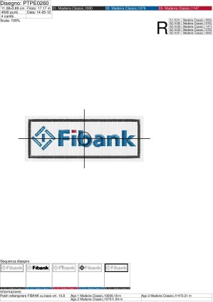 Messa in carta ricamo Patch FIBANK