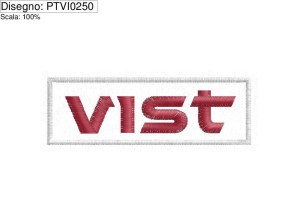 Ricamo  Patch VIST su base cm.10