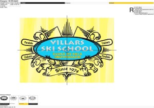 Foglio di lavorazione ricamo VILLARS SKI SCHOOL