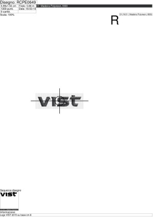 Messa in carta logo VIST 2015 su base cm.6