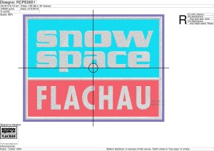 messa in carta  SNOW SPACE FLACHAU su base cm.20