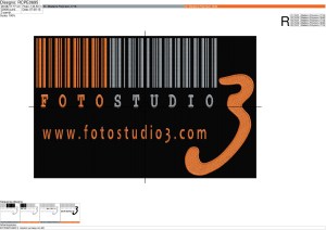 Messa in carta ricamo  con rasafili FOTOSTUDIO 3 su base cm.28