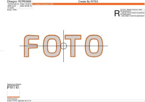 Messa in carta ricamo scritta (FOTO) applicata da cm.16