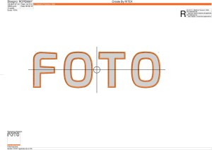 Messa in carta ricamo scritta (FOTO) applicata da cm.25